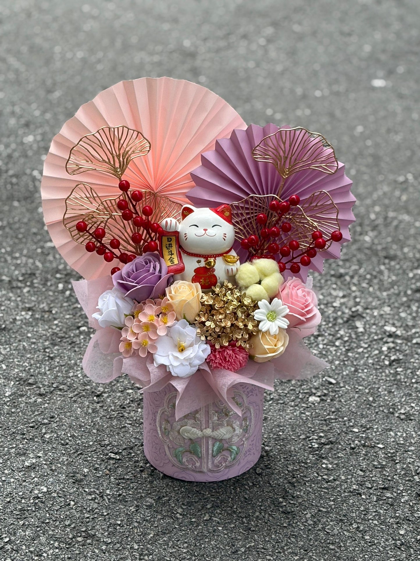 GRAND OPENING FLOWER BOUQUET - BLUSHING FORTUNE