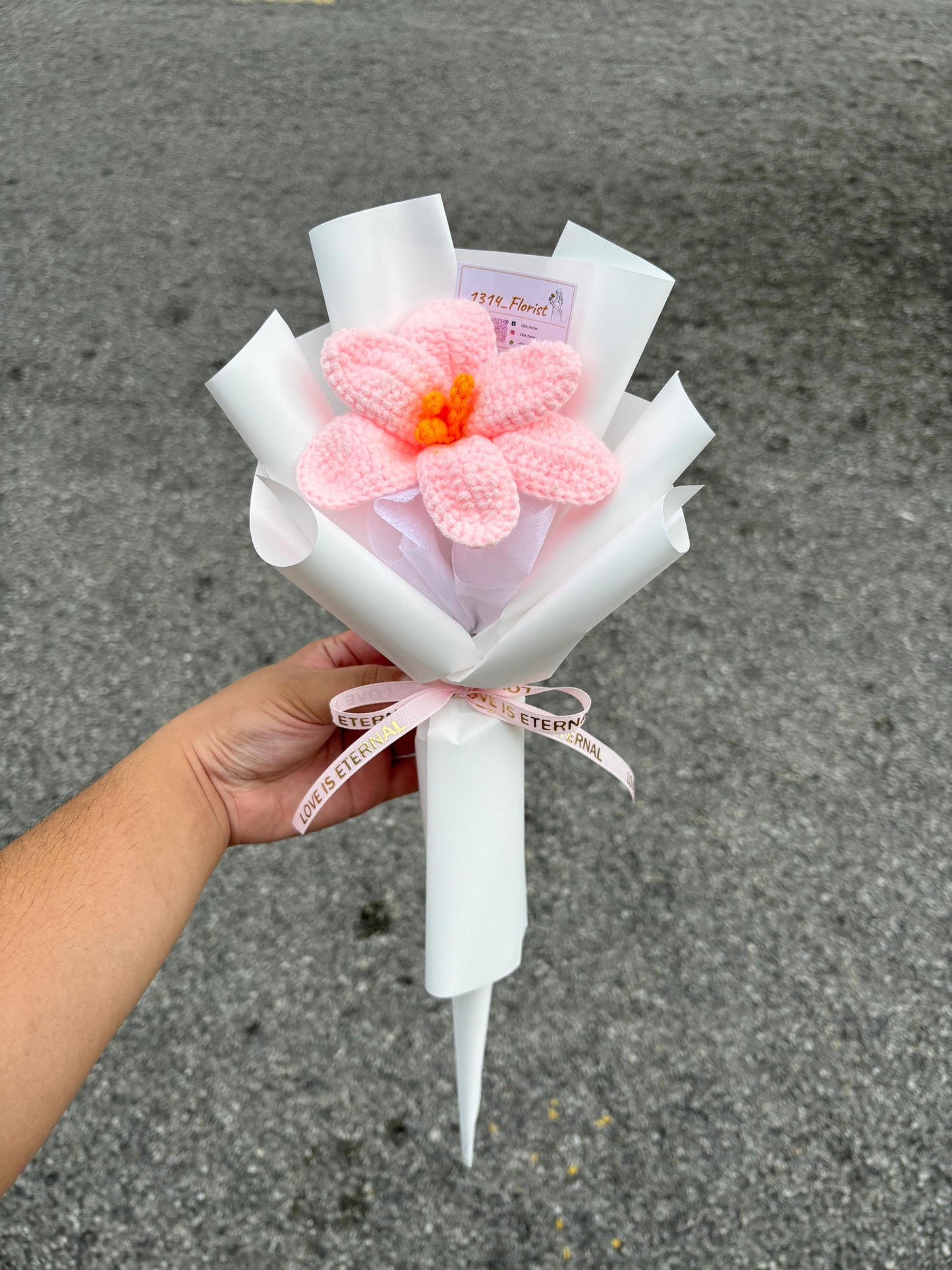 SINGLE HANDMADE BLOOM TULIP PINK