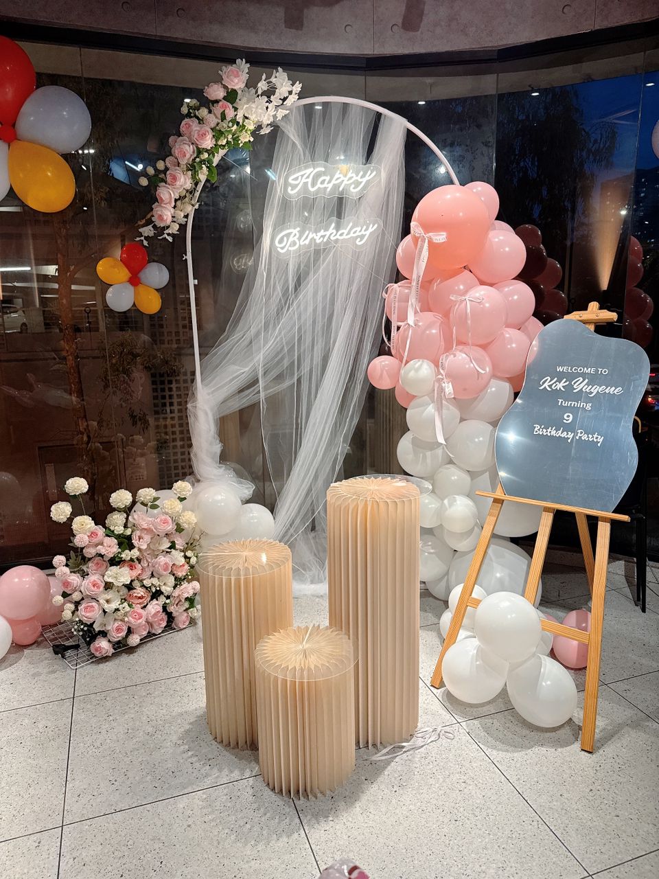 PINK WHITE SERIES BIRTHDAY DECO