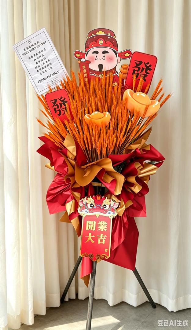 AUSPICIOUS BEGINNINGS - GRAND OPENING FLOWER STAND