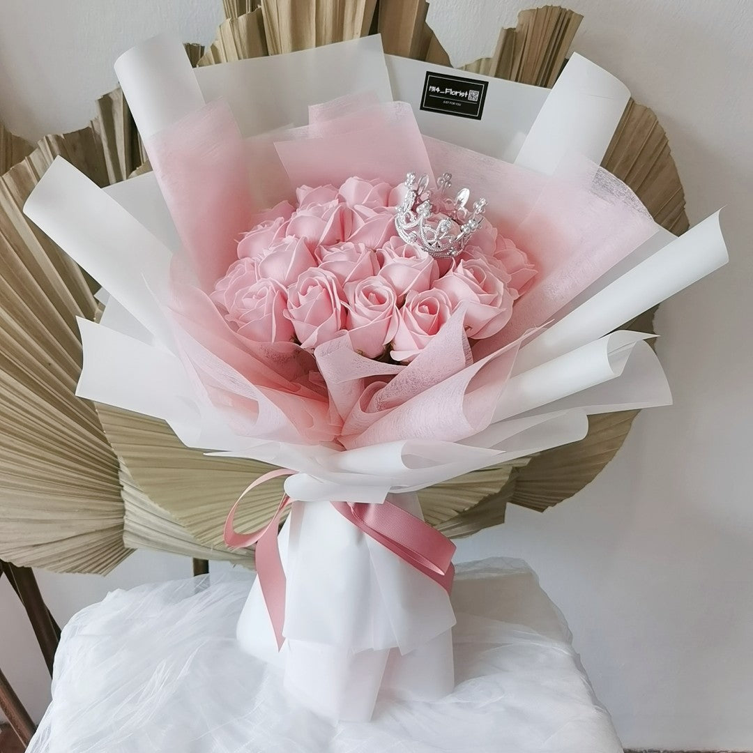 19PCS PINK SERIES FLOWER BOUQUET