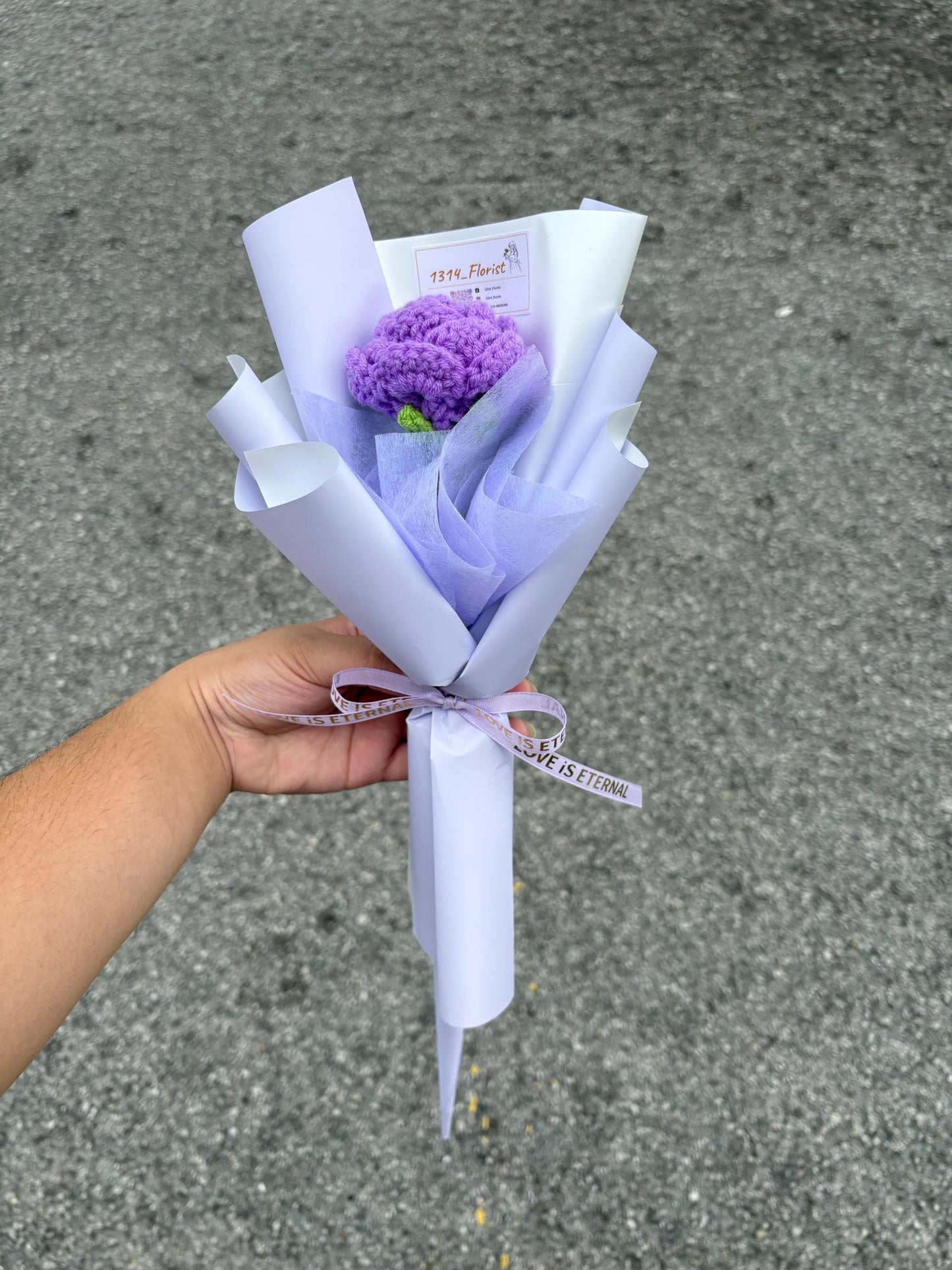SINGLE HANDMADE ROSE PURPLE