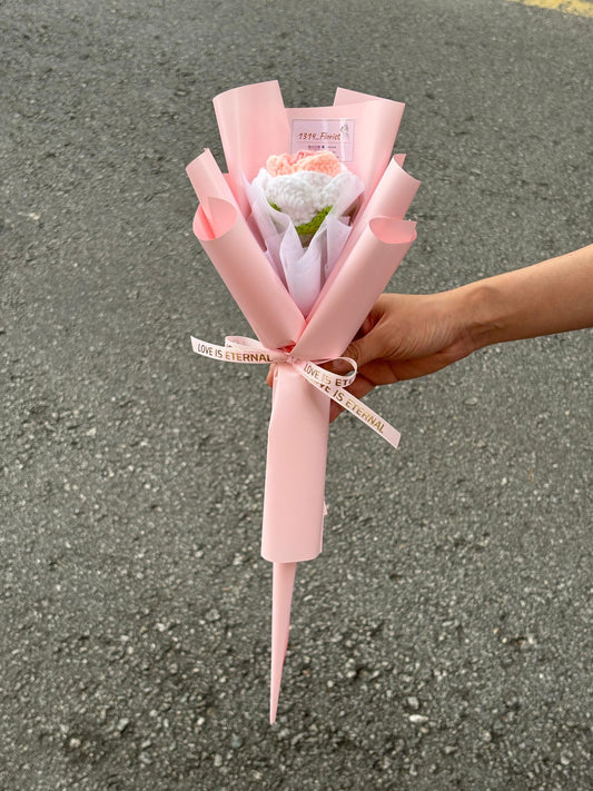 SINGLE HANDMADE ROSE PINK