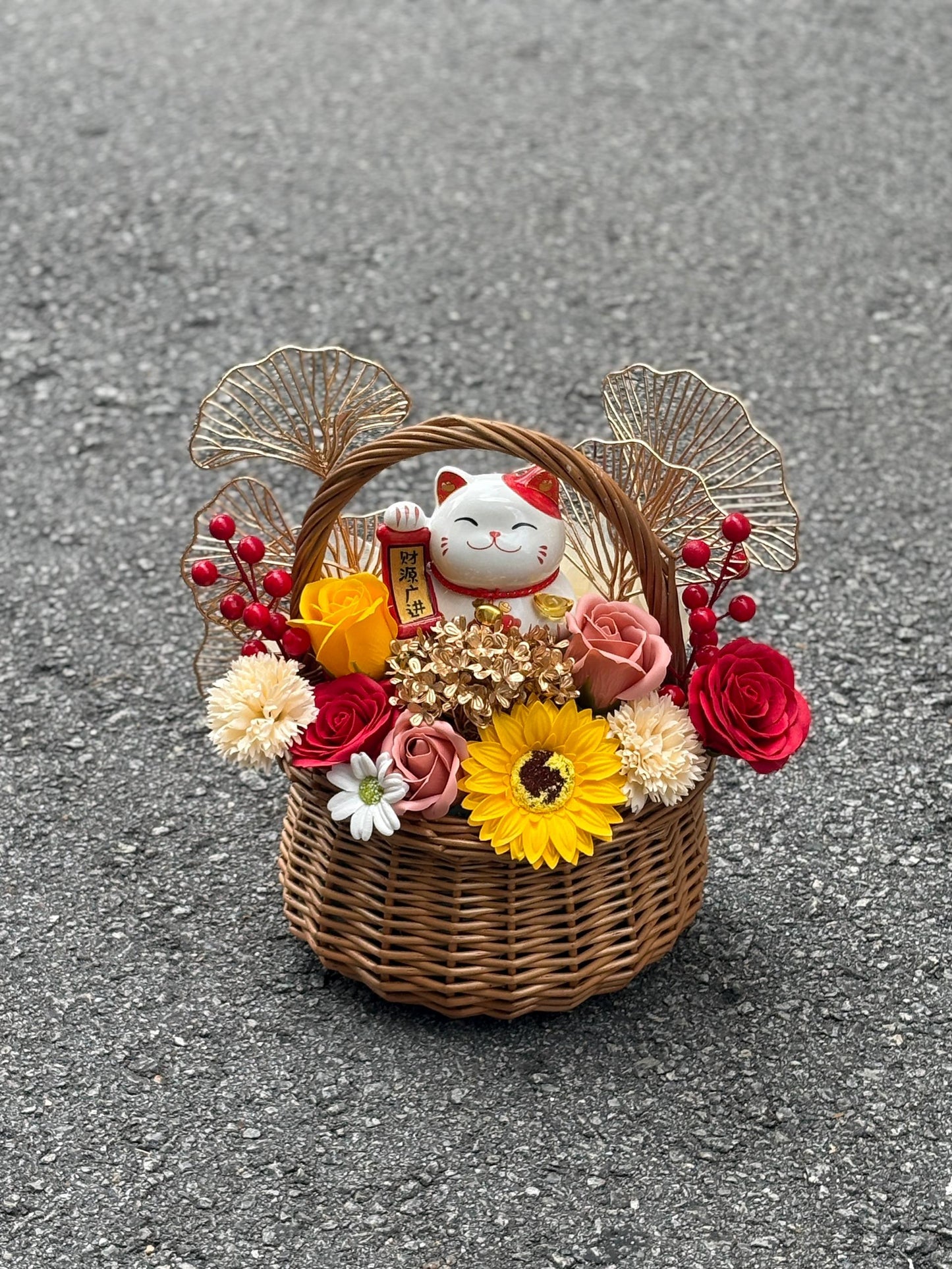 GRAND OPENING FLOWER BASKET - BLOOM OF FORTUNE