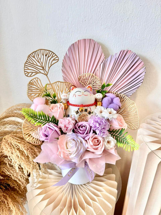 PURPLE SERIES LUCKY CAT GRAND OPENING FLOWER BOX