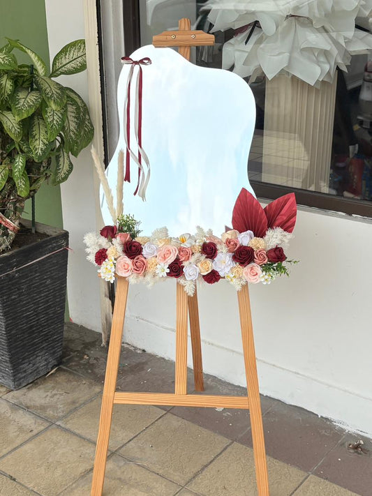 GRAND OPENING MIRROR FLOWER STAND - RED SERIES