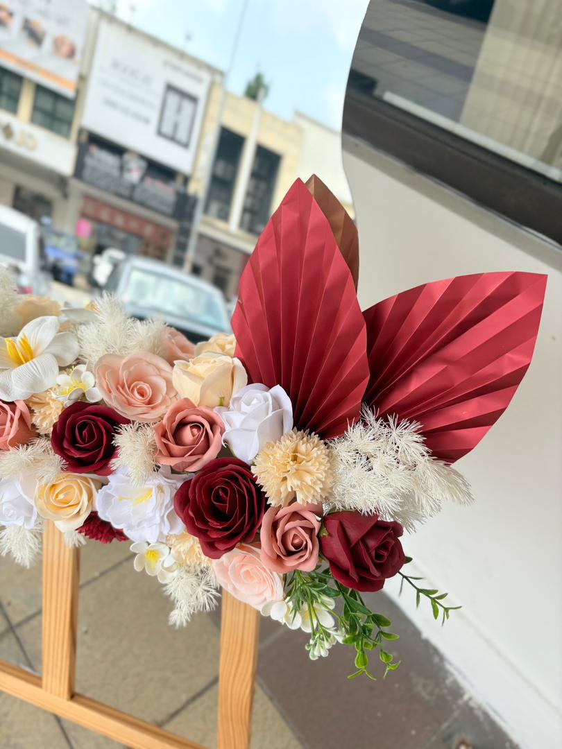 GRAND OPENING MIRROR FLOWER STAND - RED SERIES
