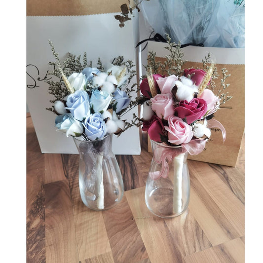 BRIDAL SOAP FLOWER HAND BOUQUET- LOVE FOREVER